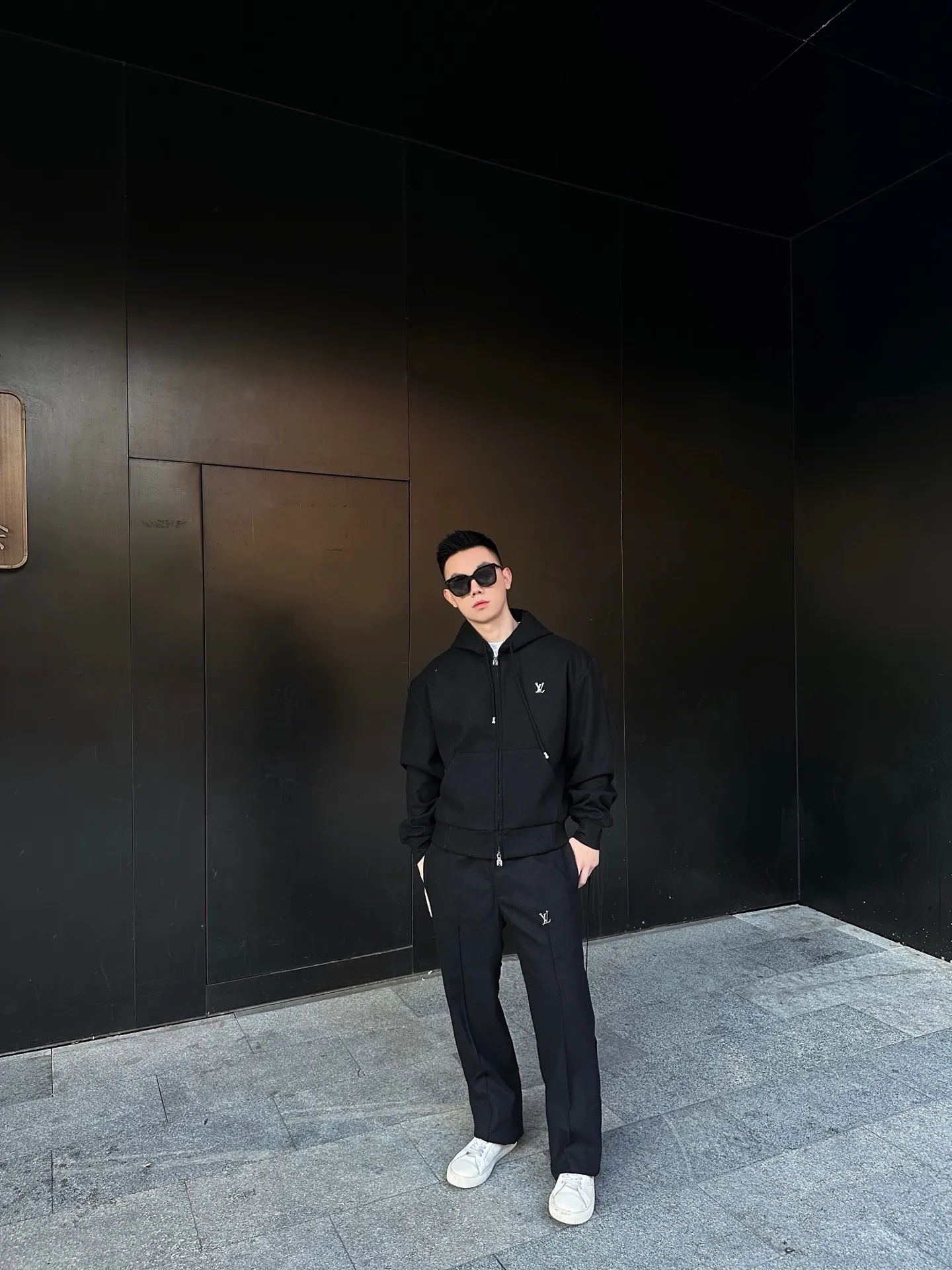 Louis Vuitton/Louis Vuitton 25Fw metal logo suit trousers